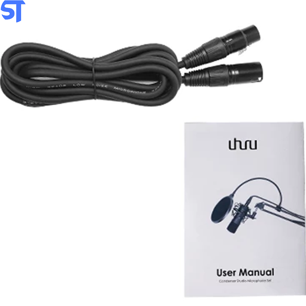 Microfone Condensador Uhuru Xlr, Profissional, Para Estúdio, Kit De Podcasts, Transmissões E Gravações De Youtube